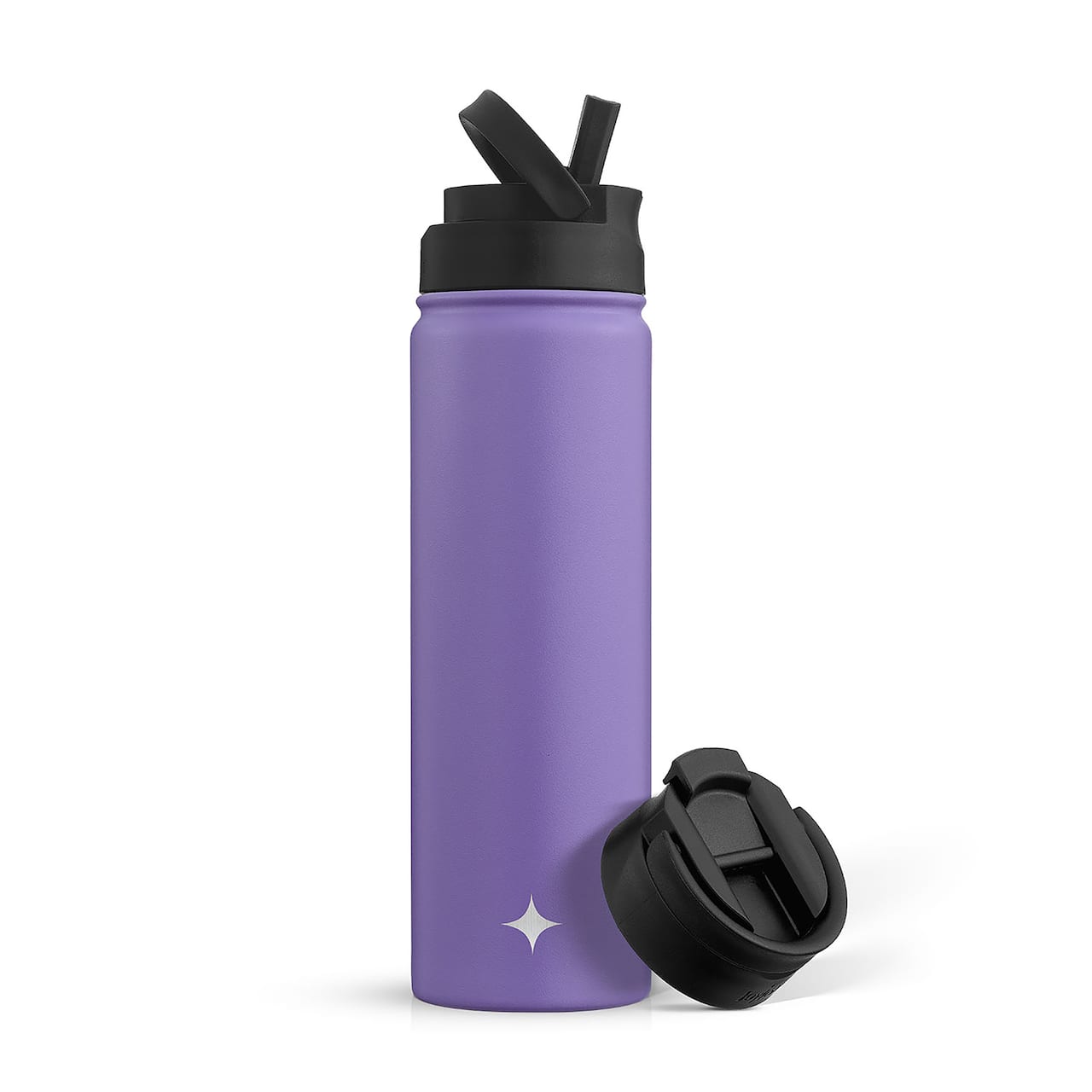 JoyJolt® 22oz. Triple Insulated Water Bottle with Flip Lid & Sport Straw Lid